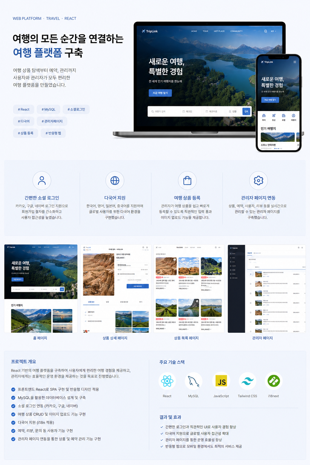 여행 플랫폼 구축